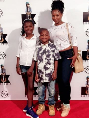 Torrei Hart with her children.